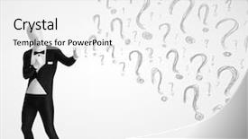  Presentation with human body - Amazing slide deck having 3d human character is body backdrop and a white colored foreground