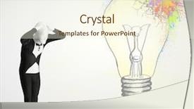  Presentation with human body - Amazing PPT layouts having 3d human character is body backdrop and a  colored foreground