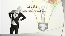  Presentation with human body - Amazing slide set having 3d human character is body backdrop and a cream colored foreground