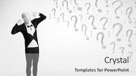  Presentation with human body - Slide deck having 3d human character is body background and a white colored foreground