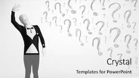  Presentation with human body - Colorful slide deck enhanced with 3d human character is body backdrop and a  colored foreground