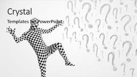  Presentation with human body - Cool new PPT theme with 3d human character is body backdrop and a white colored foreground