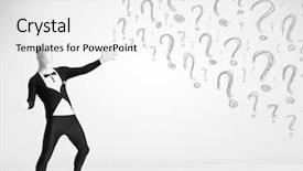  Presentation with human body - Presentation enhanced with 3d human character is body background and a  colored foreground