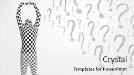  Presentation with human body - Audience pleasing presentation design consisting of 3d human character is body backdrop and a white colored foreground