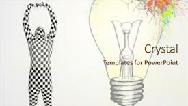  Presentation with human body - Slides enhanced with 3d human character is body background and a  colored foreground