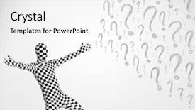  Presentation with human body - Theme having 3d human character is body background and a white colored foreground