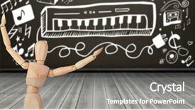  Presentation with bubbles feedback survey words speech - Slides enhanced with 3d human free - composite image of speech bubbles background and a gray colored foreground