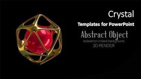  Presentation with black abstract - Beautiful slide deck featuring 3d-illustration-golden-abstract-object backdrop and a black colored foreground