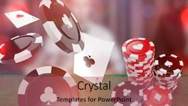  Presentation with casino royale - Slide deck with 3d image of black casino background and a coral colored foreground