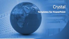  Presentation with globe - Audience pleasing presentation theme consisting of 3d image of blue globe backdrop and a teal colored foreground