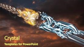  Presentation with cloud silver lining - Amazing slides having 3d image of damaged silver backdrop and a tawny brown colored foreground