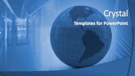  Presentation with animation - PPT theme consisting of 3d image of globe background and a teal colored foreground
