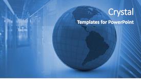  Presentation with animation - Beautiful PPT theme featuring 3d image of globe backdrop and a teal colored foreground