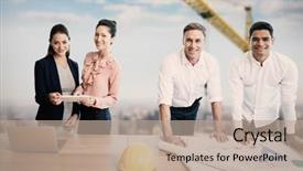  Presentation with animation - Cool new PPT layouts with 3d image of yellow backdrop and a mint green colored foreground