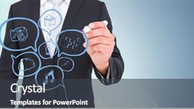  Presentation with man and woman divorce drawing - Colorful slide deck enhanced with 3d jigsaw puzzle - business man mid section drawing backdrop and a tawny brown colored foreground