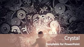  Presentation with rest - Beautiful slide deck featuring 3d job satisfaction - businesswoman having rest in chair backdrop and a coral colored foreground