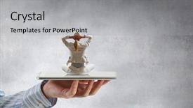  Presentation with support groups - Audience pleasing PPT theme consisting of 3d little humans - need help and support backdrop and a  colored foreground