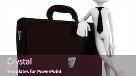  Presentation with call center - Slide deck with man business man call center background and a wine colored foreground