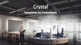  Presentation with development - Colorful slide set enhanced with 3d man constructor - best development project mixed media backdrop and a dark gray colored foreground