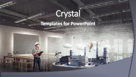  Presentation with development - Slide deck consisting of 3d man constructor - best development project mixed media background and a  colored foreground