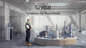  Presentation with development - Theme consisting of 3d man constructor - best development project mixed media background and a light gray colored foreground