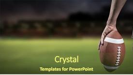  Presentation with american football - Audience pleasing PPT theme consisting of 3d man goal - 3d cropped image of american backdrop and a tawny brown colored foreground