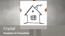  Presentation with mix of cabbages on white - PPT layouts having 3d man holding placard - businessman with white banner mixed background and a  colored foreground