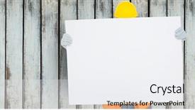  Presentation with people management word cloud - Slide deck featuring 3d man holding placard - digital composite of composite image background and a white colored foreground