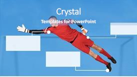  Presentation with infographic - Colorful PPT theme enhanced with 3d man target - digital composite of blank infographic backdrop and a teal colored foreground