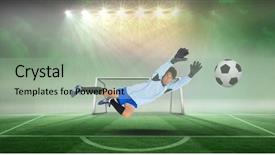  Presentation with base ball field - Slide deck having 3d man target - digital composite of composite images background and a light gray colored foreground