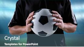  Presentation with composite - Colorful PPT layouts enhanced with 3d man target - digital composite of midsection backdrop and a ocean colored foreground