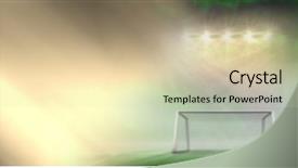  Presentation with goal ball - Theme having 3d man target - digital composite of soccer goalkeeper background and a  colored foreground