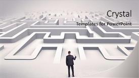  Presentation with ready - PPT theme enhanced with enter a 3d flat labyrinth background and a light gray colored foreground