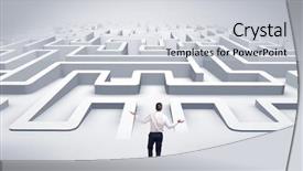  Presentation with ready - Amazing PPT theme having enter a 3d flat labyrinth backdrop and a light gray colored foreground