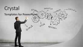  Presentation with aerosol - Amazing theme having aerosol - concept of teamwork and cooperation backdrop and a light gray colored foreground