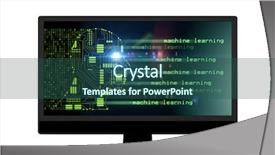  Presentation with brain learning - Audience pleasing presentation theme consisting of brain 3d - machine learning and cognitive computing backdrop and a ocean colored foreground