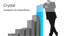  Presentation with team - Amazing PPT theme having 3d man goal - modern team satisfied with results backdrop and a white colored foreground