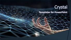  Presentation with connection - Presentation design consisting of 3d matrix - connection technologies background background and a wine colored foreground