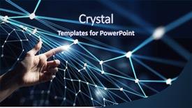  Presentation with matrix - Beautiful theme featuring 3d matrix - connection technologies background backdrop and a navy blue colored foreground