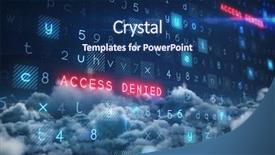  Presentation with matrix - PPT theme featuring 3d matrix - virus background against scenic view background and a navy blue colored foreground