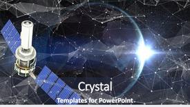  Presentation with solar satellite - Amazing theme having 3d modern solar satellite backdrop and a ocean colored foreground