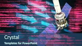  Presentation with solar satellite - Amazing PPT layouts having 3d modern solar satellite backdrop and a ocean colored foreground