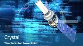  Presentation with solar satellite - Slide deck featuring 3d modern solar satellite background and a ocean colored foreground