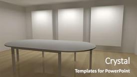  Presentation with museum - Beautiful slide deck featuring 3d museum - 3d gallery with frames backdrop and a violet colored foreground