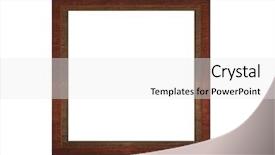  Presentation with picture frame - PPT layouts enhanced with 3d museum - wooden picture frame background and a white colored foreground