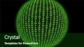  Presentation with neon - Amazing theme having 3d neon - digital world backdrop and a forest green colored foreground