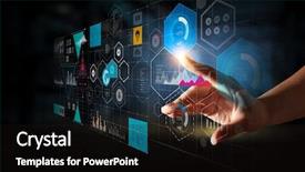  Presentation with media - PPT layouts enhanced with 3d panel - creating innovative technologies mixed media background and a wine colored foreground