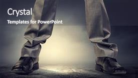  Presentation with people conflict - Slide deck enhanced with 3d people conflict - pressure of authority mixed media background and a dark gray colored foreground