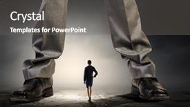  Presentation with people conflict - Beautiful PPT theme featuring 3d people conflict - pressure of authority mixed media backdrop and a gray colored foreground