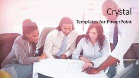  Presentation with team - PPT layouts consisting of 3d people pen - business team seriously working background and a lemonade colored foreground